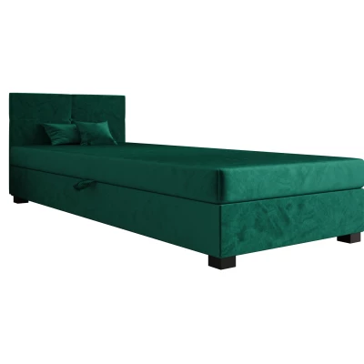 Jednolôžková čalúnená posteľ 110x195 LOCIKA 1 - zelená