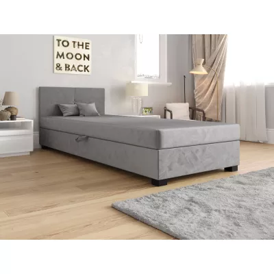 Jednolôžková čalúnená posteľ 100x195 LOCIKA 1 - svetlo šedá