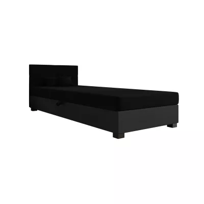 Jednolôžková čalúnená posteľ 120x195 LOCIKA 2 - čierna / šedá