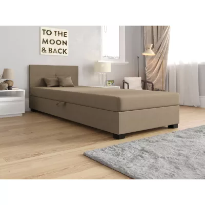 Jednolôžková čalúnená posteľ 80x195 LOCIKA 2 - hnedá