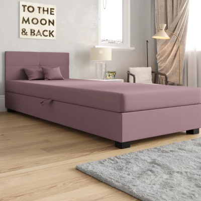 Jednolôžková čalúnená posteľ 80x195 LOCIKA 2 - ružová