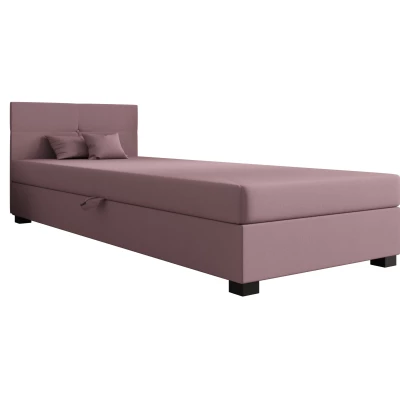 Jednolôžková čalúnená posteľ 110x195 LOCIKA 2 - ružová