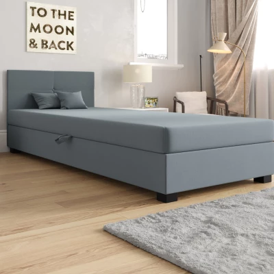 Jednolôžková čalúnená posteľ 80x195 LOCIKA 2 - modrošedá