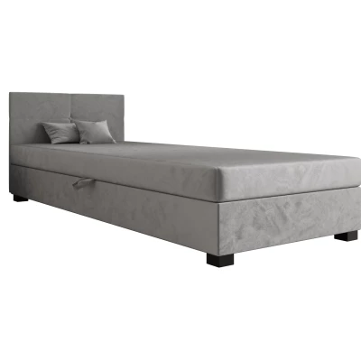 Jednolôžková čalúnená posteľ 100x195 LOCIKA 2 - svetlo šedá