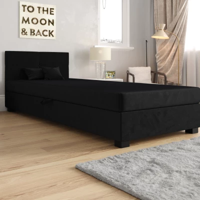 Jednolôžková čalúnená posteľ 120x195 LOCIKA 2 - grafitová