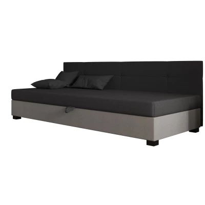 Jednolôžková čalúnená posteľ 80x195 LOCIKA BIZ 1 - šedá / svetlo šedá