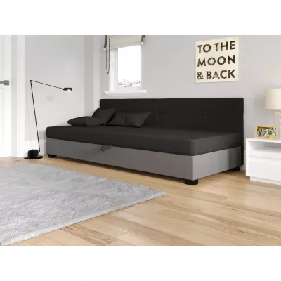 Jednolôžková čalúnená posteľ 80x195 LOCIKA BIZ 1 - šedá / svetlo šedá