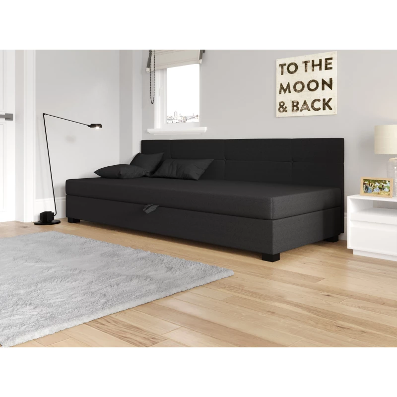 Jednolôžková čalúnená posteľ 100x195 LOCIKA BIZ 1 - šedá