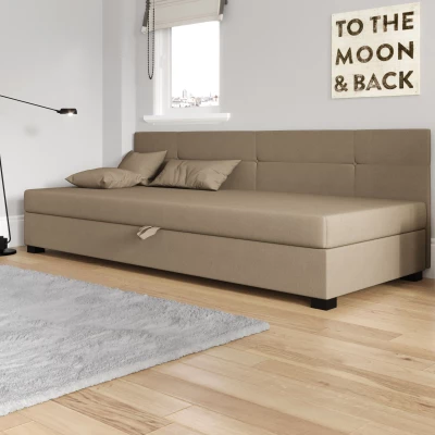 Jednolôžková čalúnená posteľ 120x195 LOCIKA BIZ 1 - hnedá