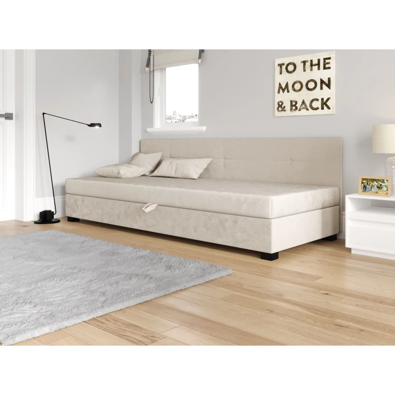 Jednolôžková čalúnená posteľ 80x195 LOCIKA BIZ 1 - ecru