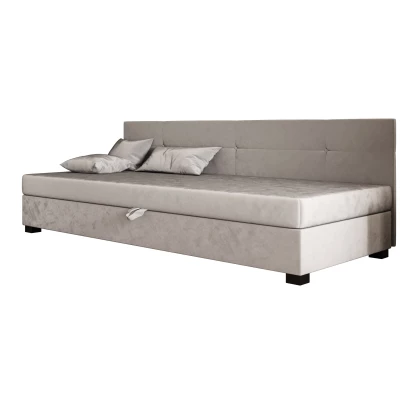 Jednolôžková čalúnená posteľ 90x195 LOCIKA BIZ 1 - svetlo šedá