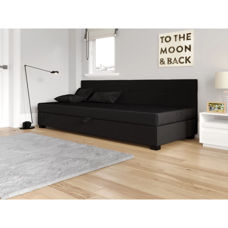 Jednolôžková čalúnená posteľ 120x195 LOCIKA BIZ 1 - grafitová