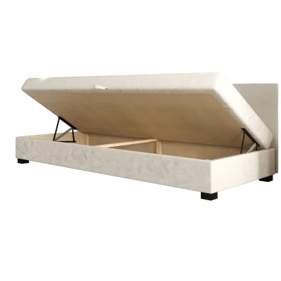 Jednolôžková čalúnená posteľ 120x195 LOCIKA BIZ 2 - hnedá / ecru