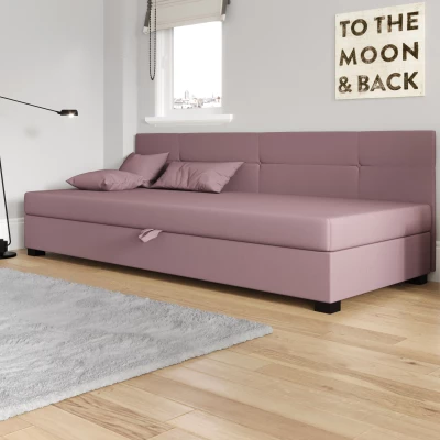 Jednolôžková čalúnená posteľ 110x195 LOCIKA BIZ 2 - ružová