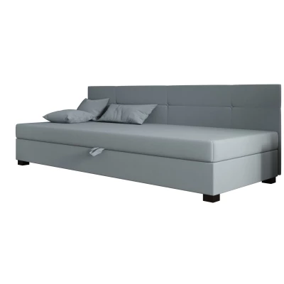 Jednolôžková čalúnená posteľ 80x195 LOCIKA BIZ 2 - modrošedá