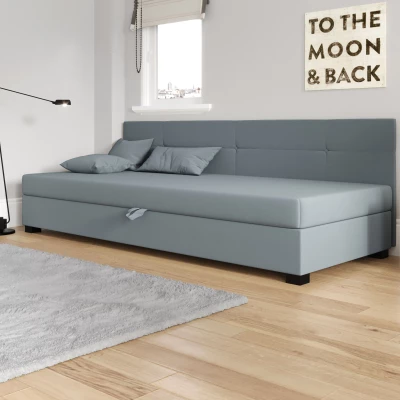 Jednolôžková čalúnená posteľ 80x195 LOCIKA BIZ 2 - modrošedá