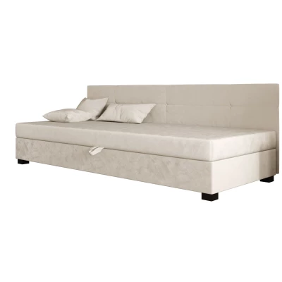 Jednolôžková čalúnená posteľ 90x195 LOCIKA BIZ 2 - ecru