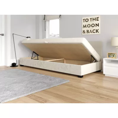 Jednolôžková čalúnená posteľ 100x195 LOCIKA BIZ 2 - tmavo hnedá