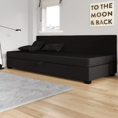 Jednolôžková čalúnená posteľ 120x195 LOCIKA BIZ 2 - grafitová