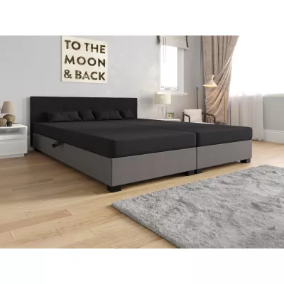 Manželská posteľ 160x200 LOCIKA DOUBLE 1 - šedá / svetlo šedá