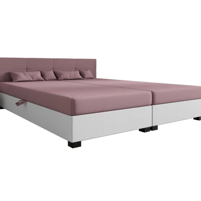 Manželská posteľ 180x200 LOCIKA DOUBLE 1 - ružová / biela