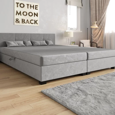 Manželská posteľ 180x200 LOCIKA DOUBLE 1 - svetlo šedá