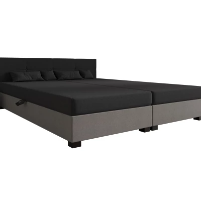 Manželská posteľ 160x200 LOCIKA DOUBLE 2 - šedá / svetlo šedá