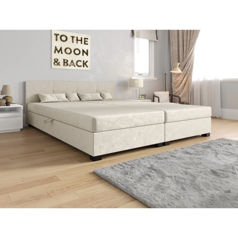 Manželská posteľ 140x200 LOCIKA DOUBLE 2 - ecru