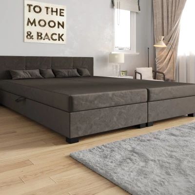 Manželská posteľ 160x200 LOCIKA DOUBLE 2 - tmavo hnedá