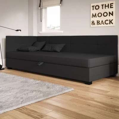 Jednolôžková čalúnená posteľ 110x195 LOCIKA PLUS 1 - šedá