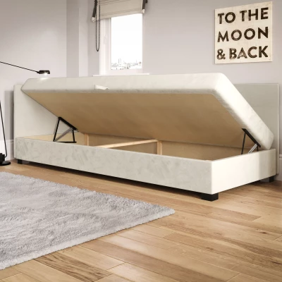 Jednolôžková čalúnená posteľ 120x195 LOCIKA PLUS 1 - šedá