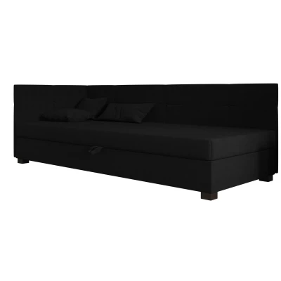 Jednolôžková čalúnená posteľ 120x195 LOCIKA PLUS 1 - čierna