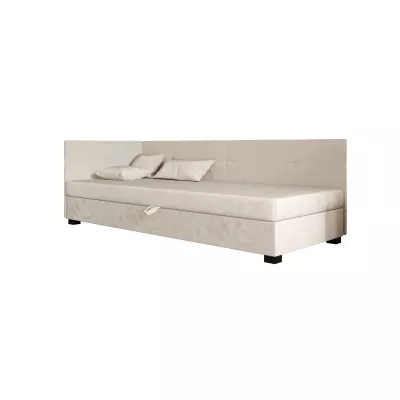 Jednolôžková čalúnená posteľ 90x195 LOCIKA PLUS 1 - ecru