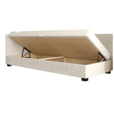 Jednolôžková čalúnená posteľ 80x195 LOCIKA PLUS 1 - tmavo hnedá