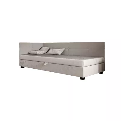 Jednolôžková čalúnená posteľ 90x195 LOCIKA PLUS 1 - svetlo šedá