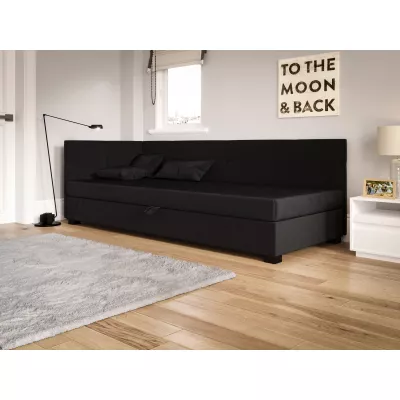 Jednolôžková čalúnená posteľ 90x195 LOCIKA PLUS 1 - grafitová