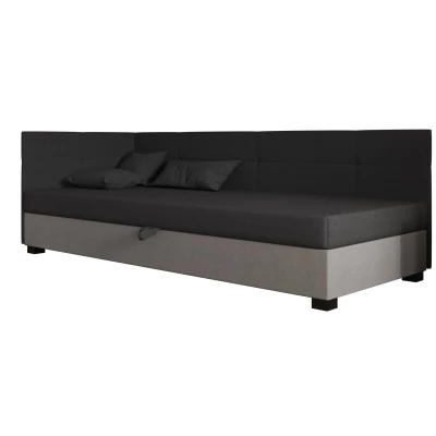 Jednolôžková čalúnená posteľ 80x195 LOCIKA PLUS 2 - šedá / svetlo šedá