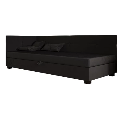 Jednolôžková čalúnená posteľ 100x195 LOCIKA PLUS 2 - grafitová