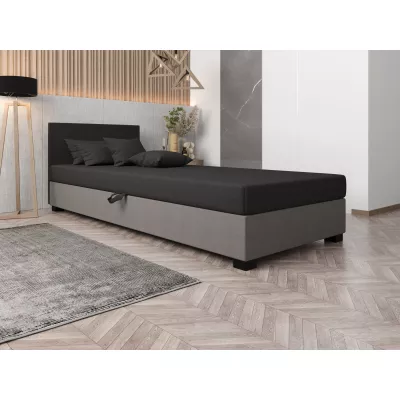 Čalúnená posteľ 100x195 HEIDI 1 - šedá / svetlo šedá