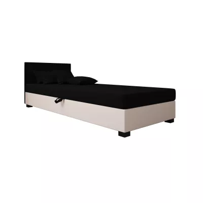 Čalúnená posteľ 100x195 HEIDI 1 - čierna / ecru