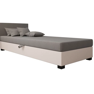 Čalúnená posteľ 90x195 HEIDI 1 - svetlo šedá / ecru