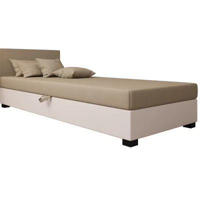 Čalúnená posteľ 100x195 HEIDI 1 - hnedá / ecru