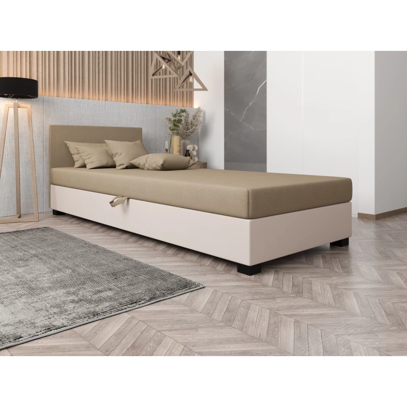 Čalúnená posteľ 120x195 HEIDI 1 - hnedá / ecru