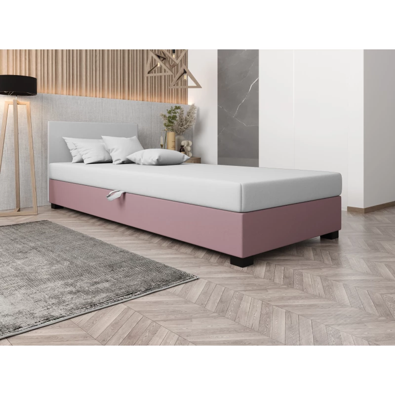 Čalúnená posteľ 100x195 HEIDI 1 - ružová / biela