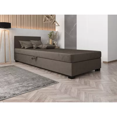 Čalúnená posteľ 80x195 HEIDI 1 - tmavo hnedá
