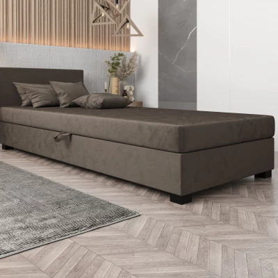 Čalúnená posteľ 110x195 HEIDI 1 - tmavo hnedá