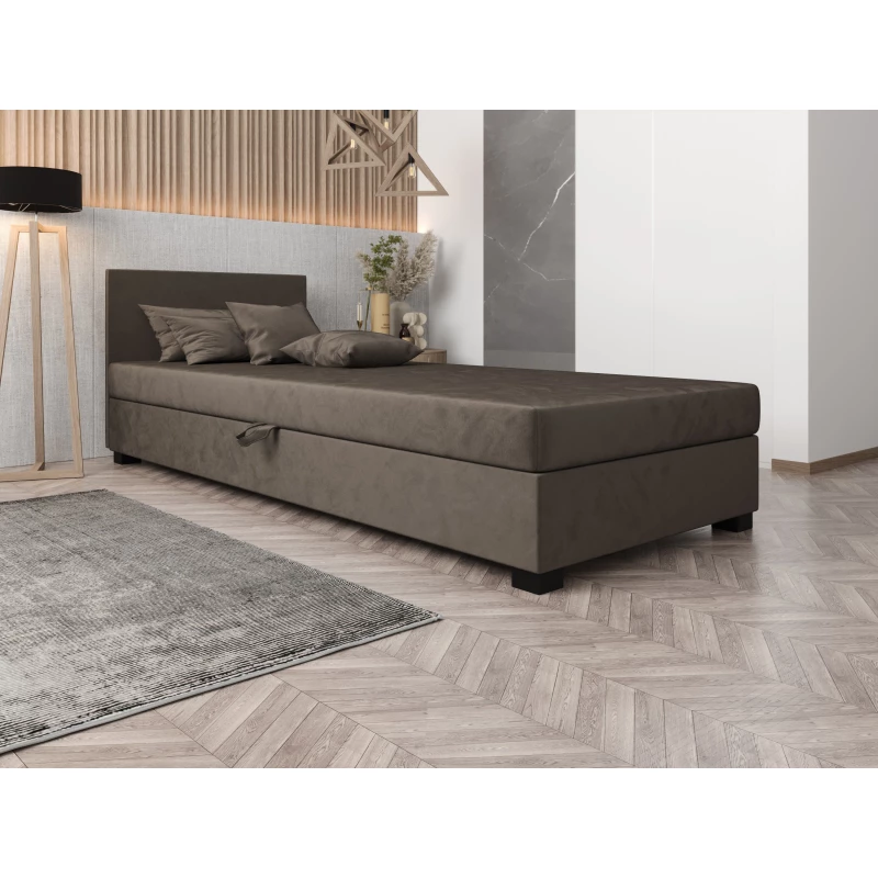 Čalúnená posteľ 110x195 HEIDI 1 - tmavo hnedá