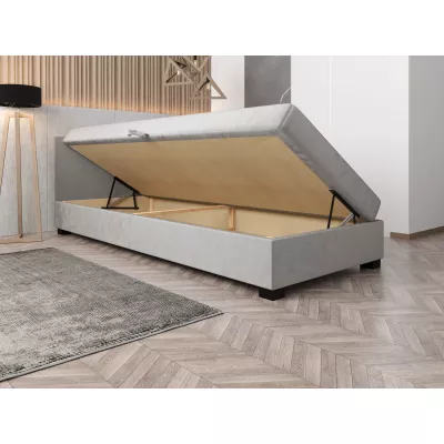 Čalúnená posteľ 80x195 HEIDI 2 - čierna / ecru