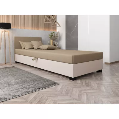 Čalúnená posteľ 80x195 HEIDI 2 - hnedá / ecru