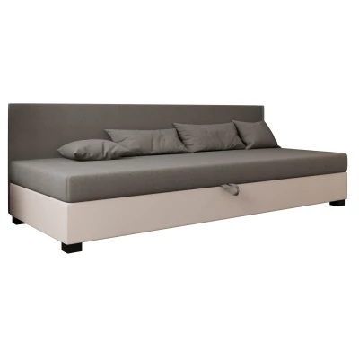 Čalúnená posteľ 120x195 HEIDI BIZ 1 - svetlo šedá / ecru